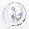 Bouquet de roses en cristal violet - Ornements de collection pour femme, épouse, cadeau romantique pour anniversaire de mariage pour amies et filles