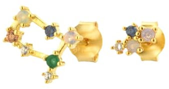 Zwillinge, Kubische Zirkonia-Ohrstecker, Sternbild-Ohrringe – Eingelegter Zirkon, Horoskop-Ohrringe, Schmuck, Sternzeichen-Ohrringe, Modeschmuck, Geschenke Für Frauen Und Mädchen, Einheitsgröße