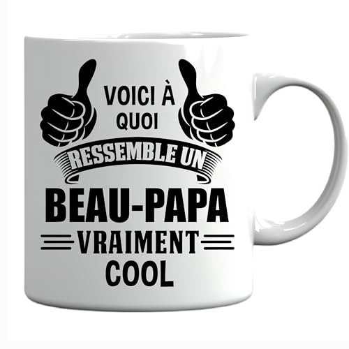 Générique Voici à quoi ressemble un Beau-Papa vraiment cool Mug Beau-Papa Cadeau Beau-Père Tasse Fête des Pères tasse de café