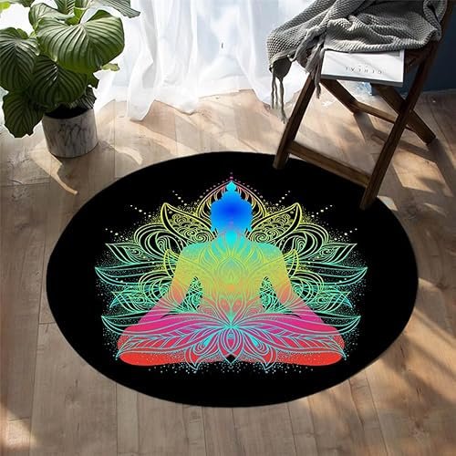 YOUSHIHUI Bunter Sieben-Chakra-Yoga-Teppich, Zuhause, Wohnzimmer, Schlafzimmer, Sofa, Bodenmatte, Dekoration, Kinderspielküche, rutschfeste Bodenmatte