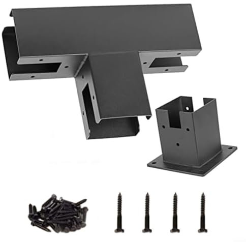 Pergola Kit, 3-Way T Brackets Fits For 4X4 inches Dry Wood, Pergola T Brackets Hardware Kit For Extension Pergola Post Corner(1set)