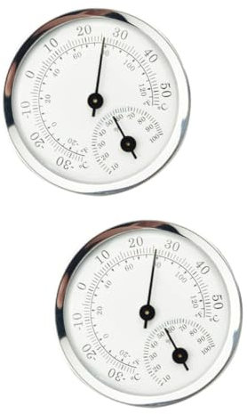BESPORTBLE 2st Heimhygrometer Hygrometer Raumluftfeuchtigkeit Feuchtigkeitsmesser Säuglingsthermometer Kühlschrankthermometer Thermostate Für Zu Hause Wetter Außen Temperatur Barometer Mini