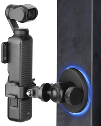 BRDRC Magnetic Camera Mount for DJI Osmo Pocket 3 Action 5 Pro Insta 360 Action Camera,with 360° Rotation Ball Head Super Strong Magnetic Stand for GoPro 13/12/11/10/9 Car Mount