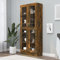 Xichuzi Vitrinenschrank, Vitrine, Wandschrank, Schrank Regal, Glasregal, Glasvitrine Stehend, Eckvitrine, Manga Regal, Räuchereiche 82,5x30,5x185,5 cm Holzwerkstoff