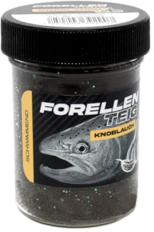 FTM Forellenteig schwimmend 50g - Forellenteig, Farbe/Aroma:Schwarz/Perlmutt - Knoblauch