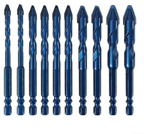 Multi Material 10 Stück Exzenter Bohrer Set mit Koffer Perfekt für Heimwerker