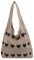 MINZHI Damen GestrickteTasche Gestrickte Tasche Handtasche,Tasche Shoulder,Tasche,Gestrickte Umhängetasche,Damen-Strick-Love-Häkeltasche,Tote Bag,für Arbeit, Reisen, Schule und Einkaufen(Khaki)