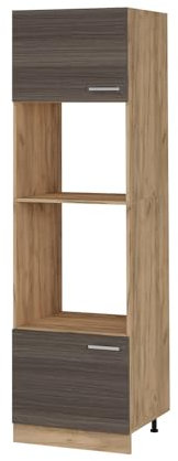 Vicco Armoire Micro-Ondes R-Line, Gris Noble, 60cm