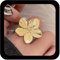 Xmsrn Bague Fleur Métal Vintage Bague Fleur Or Bague Fleur Punk Bague Fleur Boho Bague Fleur Exagérée Bague Fleur Exagérée Bague Ouverte Pour Femme