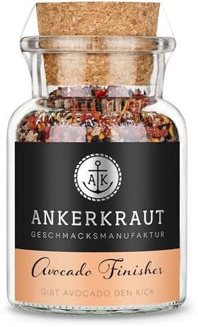 Ankerkraut Avocado Finisher, Mischung würzender Zutaten für Avocado, neue Rezeptur, 80 g im Korkenglas