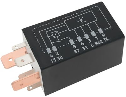 EMSea 7-poliges Kraftstoffpumpenrelais Ersetzt 1J0906383B 1J0906383C 1J0906383 12 V 40 A-Relais Kompatibel mit Audi TT Kompatibel mit VW Bora