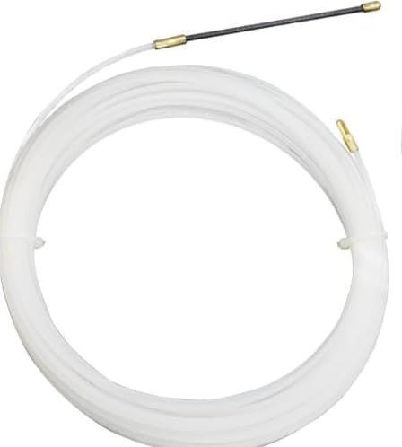 Infila fili elettrici, nastro in nylon con 6 fili di bloccaggio in metallo, aiuto per ritrazione del cavo per installazione di cavi di condotti per telecomunicazioni, lunghezza 30 m, larghezza 3 mm