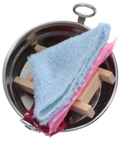 SUPVOX Décoration Maison Poupée Mini Paysage Accessoire Photo Planche Laver Mini Maison