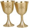 CONGARTENO 2 Pièces Saint Graal de la Triple Lune Saint délicat tasses en cuivre doré Golden