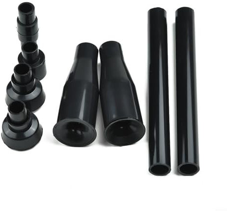 Fauhapyway Multi Functional Garden Fountain Nozzle Set, With Extension Tubes Pond Water Features Black 8 Pieces