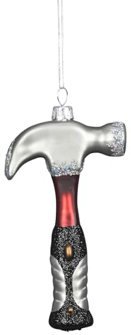 Baumschmuck Hammer - Baumdeko Werkzeug für Handwerker, Weihnachtsdeko Männer, Christbaumkugel, Weihnachten