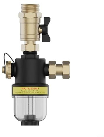 Wall Mounted Magnetic Boiler Filter For Central Heating, With Brass And Plastic Housing For HVAC And Underfloor Heating, DN20/DN25 Threaded Connection ﻿(DN25)