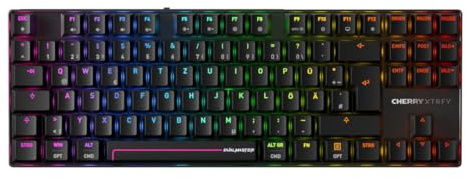 CHERRY XTRFY MX 8.2 Pro TMR Wireless - Magnetisch-Mechanische TKL-Gaming-Tastatur, Anpassbare CHERRY MK CRYSTAL TMR Switches, PBT, Hot-Swap, RapidTrigger, SnapKey/SOCD, 8KHz, DE Layout QWERTZ, Schwarz