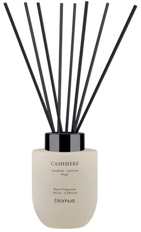 blomus Raumdiffusor -TUOKSU- | Duftdiffusor mit Duftstäbchen für Wohnräume | Raumduft Cashmere | 100 ml