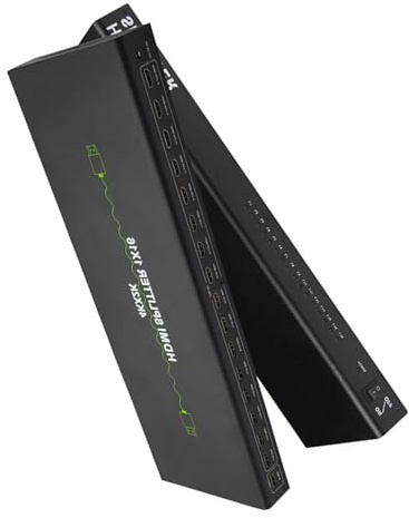 Répartiteur HDMI/écran Partagé - Répartiteur/duplicateur/distributeur HDMI TV 2/4/8/10/16 Ports, Compatible 4K/5MP/1080p 3D Pour PS4, PS3, Fire Stick, Lecteur Blu-ray Et TV HD(16 ports)