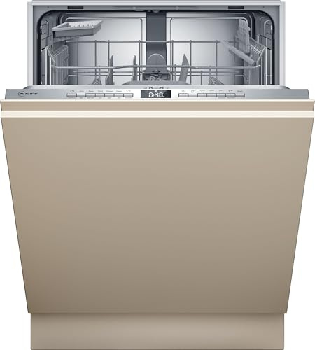 NEFF N50 S175HTX14G Fully Integrated Dishwasher, 60cm, Vario Hinge | 6 programmes, Flex I baskets, 5 options, Info Light, 46dB, 9L, 13 place settings, Polinox, 81.5cm height