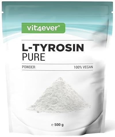 L-Tyrosin - 500 g Pulver - 333 Portionen - Reine Aminosäure aus pflanzlicher Fermentation - Vegan