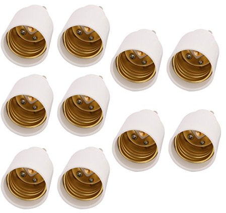 sourcing map GU10 à E27 Douille, ampoule, Commutateur Convertisseur Adapt. 10Pcs