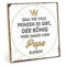TypeStoff Holzschild mit Spruch - PRINZ, KÖNIG, PAPA - Vintage Schild als Geschenk und Dekoration - HS-00201