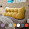 VERCART Keilkissen Bett Großes Rückenkissen Bett Kopfteil Bequemes Lesekissen für Bett und Sofa 2 in 1 Rückenlehne und Kopfkissen Couchkissen Langes XXL Lendenkissen Leinen 120cm Gelb