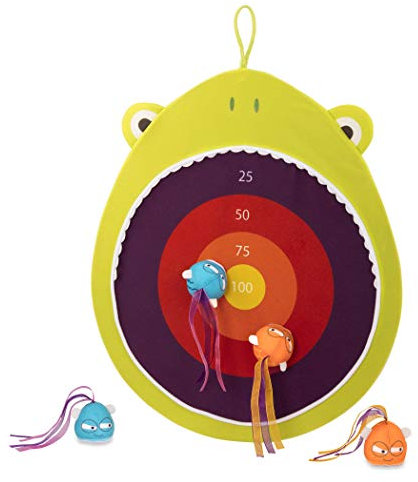 B. toys Dartscheibe Kinder mit Klett und 4 Bällen – Frosch und Kaulquappen Motorikspielzeug – Indoor und Outdoor Spielzeug ab 3 Jahre