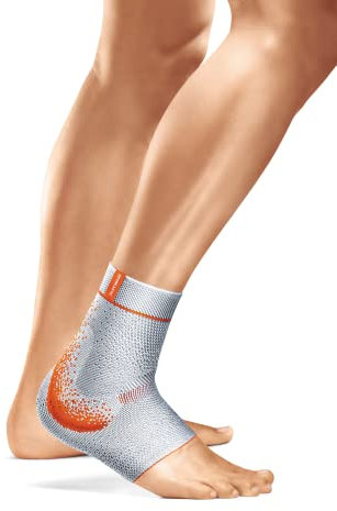 SPORLASTIC – Sprunggelenkbandage MALLEO-HiT Supreme für rechts & links - Orthopädische Knöchelbandage für das Fußgelenk mit Kompression & Friktionspelotten - Ideal für Sport & Reha - Platinum Größe 2