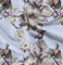 Soimoi Blau Seide Stoff Blumen & Bird Stoffdruck 1 Meter 44 Inch Breite