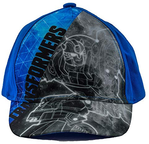 Transformers Autobot Kappe, Kappy, Basecape für Kinder, Jungen, aus 100% Baumwolle (Blau, 52)