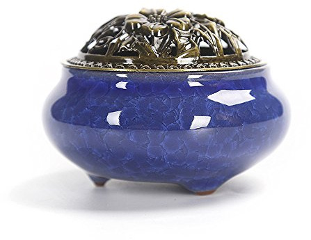 Holzsammlung Ceramic Incense Burner Holder for Cones, Coils and Sticks - Home Office Decoration Censer