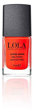 Lola Make Up by Perse Nail Polish Quick Dry Instant Gloss Ultra Long Lasting High Shine Finish Nail Paint for Women, Vegan and Cruelty-Free Cosmetic, Brilliant Red (014), 11ml