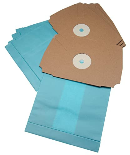 vhbw 5X Staubsaugerbeutel kompatibel mit Electrolux/Lux D 795, D 795 Royal Staubsauger - Papier, 26,7cm x 16,7cm Hellblau