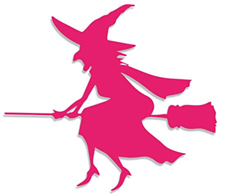 Decus Halloween Witch Hexe L 0235 (rosa) // Sticker OEM JDM Style Aufkleber