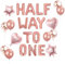 JeVenis 15 PCS Halber Weg zu einem Banner Half Way To One Rose Gold Luftballons Dekorationen 1/2 Geburtstag Dekorationen
