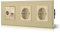 BSEED-Doppelbuchse mit TV- und PC-Zubehöranschlüssen CAT5e EU-Standard CE-Glasscheibe 16A 100-220V AC-Buchsen Gold