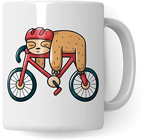 Pagma - Tazza con stampa a forma di bradio, idea regalo per ciclisti, bici da corsa, mountain bike, bicicletta, idea regalo divertente