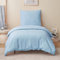 RUIKASI Housse de Couette 140x200 cm Bleu avec Fermeture Éclair – Parure de Lit 1 Personne pour Lit 90x190 avec 1 Taie d'oreiller 65x65 cm – Ensemble en Microfibre Infroissable