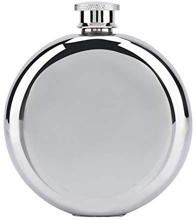 Petacas De Alcohol Frasco de cadera redondo 3oz / 5oz / 8oz con embudo Regalo de botella de la funda de bolsillo de acero inoxidable para hombres y mujeres al aire libre Petaca Acero Inoxidable