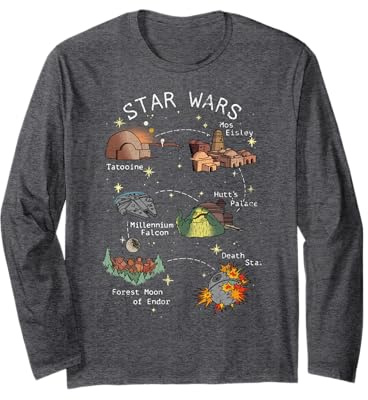 Star Wars Story Map Langarmshirt