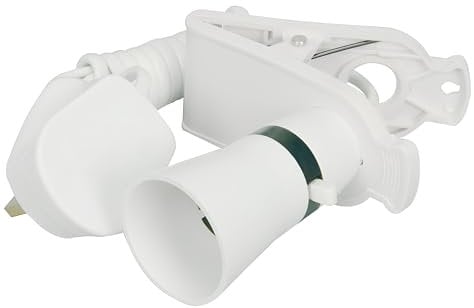 Clip Desk Lamp Holder UK Plug (Set of 2) Light Bulb Socket Base with Switch,Scratch Free Clip 2M Cable Fixed On The Desk Table Socket Bayonet Bulb Holder for Lighting at Home,Office & Shop