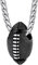 FaithHeart Rugbyball Kette Anhänger für Herren Jungen Hip pop Sport Schmuck Edelstahl Charm Halskette mit Rugbyball Anhänger für Weihnachten Geburtstag