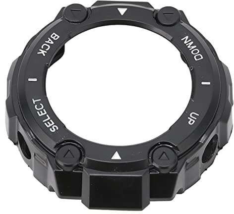 Smartwatch Custodia Protettiva per Amazfit TREX PRO, AntiGraffio Bordo Dell'Orologio Paraurti Guscio Protettivo Telaio per Amazfit TRex, Protezione a Tutto Tondo Leggero Bumper Cover(Nero)