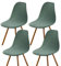 Meigeh Fundas para sillas escandinavas Fundas elásticas para sillas de Comedor escandinavas Cubre Silla Matcha 4 Piezas