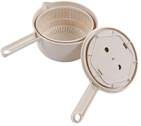 Séchoir à salade, facile à vider, paille de blé multifonction, grande capacité, petite essoreuse à salade de cuisine