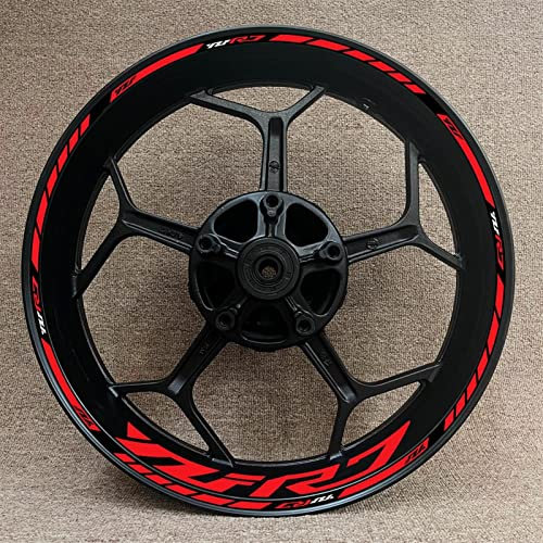 XXZY Ruote Cerchi per Yamaha YZF R7 Adesivi per Cerchioni per Moto Adesivo per Bordo del Cerchio Strisce per Bordi del Cerchio Decalcomanie Riflettenti Accessori per Logo (Color : 22)