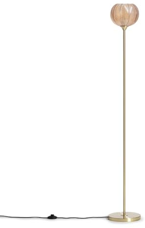 LEDKIA LIGHTING - Stehlampe aus Metall und Glas | Klassisches Design | E27 Fassung für vielseitige Lichtoptionen | Ideal für Wohnzimmer, Schlafzimmer, Küche, Grün, Glas